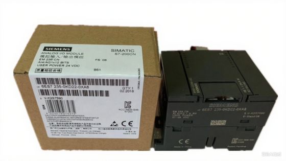 High Accuracy Siemens 6ES7235-0KD22-0XA8 4AI 1AO 12 Bit Analog PLC 24 VDC